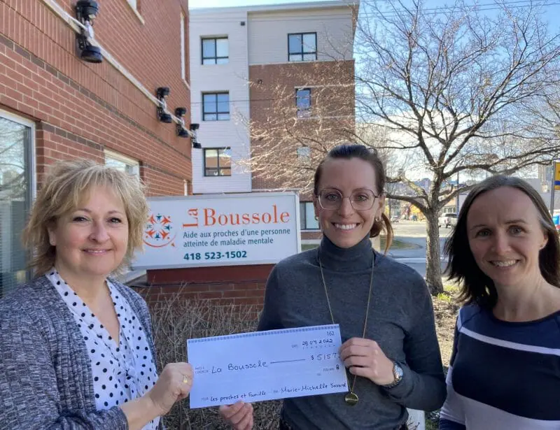 Me Marie-Michelle Savard participe au marathon de Boston pour lever des fonds pour l'organisme La Boussole